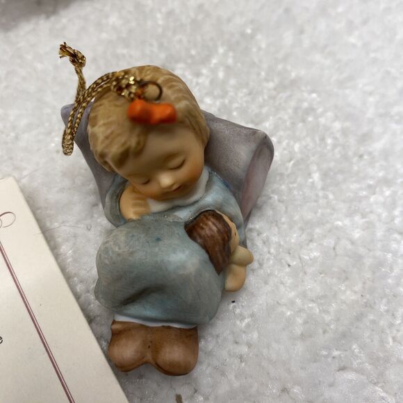 Lot of 3 Hummel Xmas Ornaments:Tuckered Out, Little Brother, String Cranberries - Picture 10 of 10